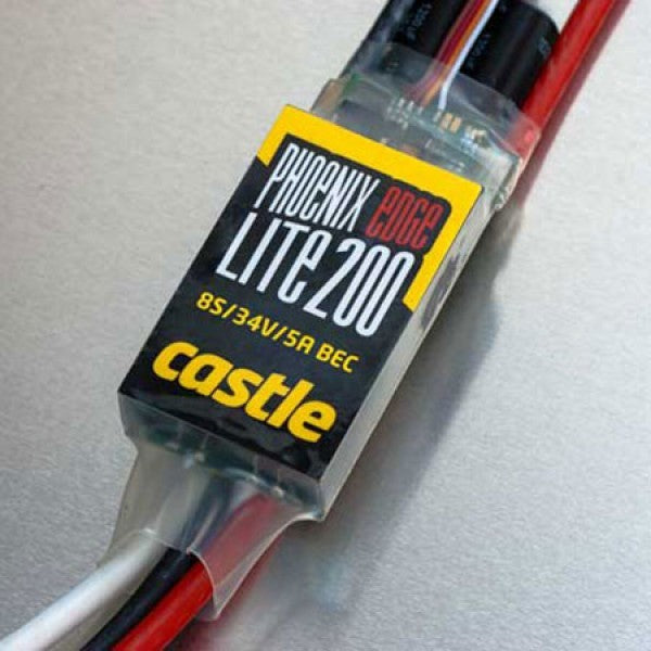CSE010010900 Castle Creations Phoenix Edge Lite 200A Brushless ESC, 34V with 5A BEC, CC-PHx-EL200
