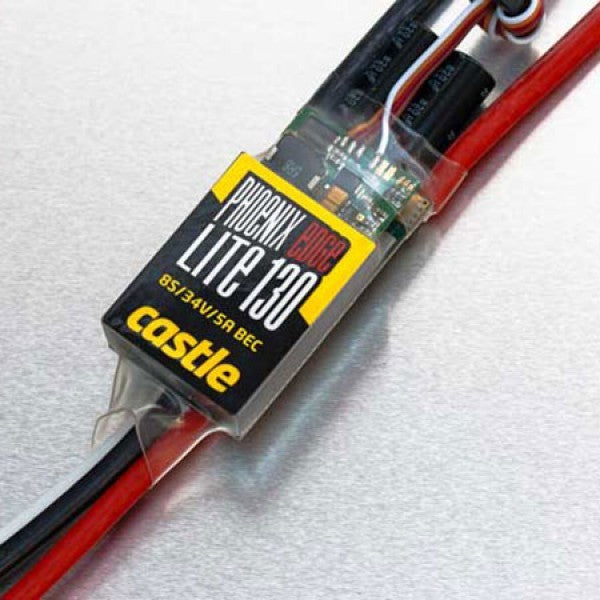 CSE010011000 Castle Creations Phoenix Edge Lite 130A Brushless ESC, 34V with 5A BEC Castle Creations