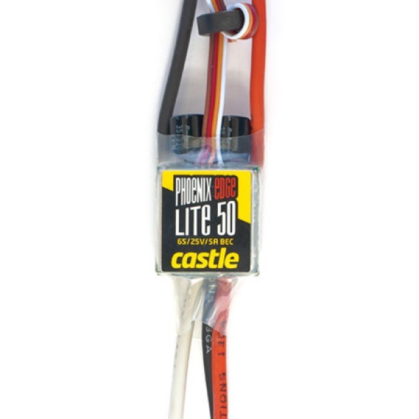 CSE010011300 Castle Creations Phoenix Edge Lite 50A Brushless ESC, 010-0113-00