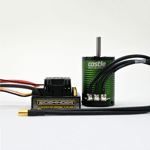 CSE010012303 Castle Creations Sidewinder SCT Brushless ESC, 1410-3800kv 5mm Sensored Motor Combo, 010-0123-03