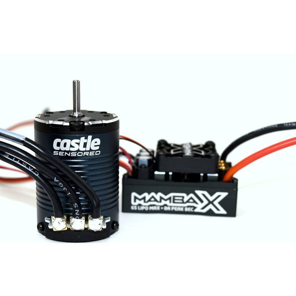 CSE010015508 Castle Creations Mamba X Brushless ESC with 1406-1900kv Motor Crawler Combo, 010-0155-08