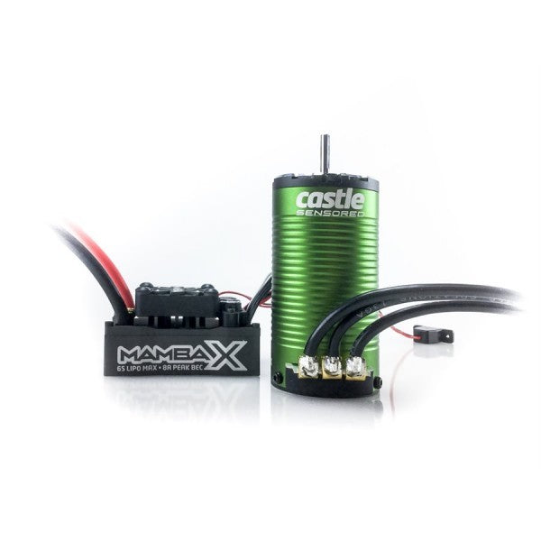 CSE010016000 Castle Creations Mamba X SCT Brushless ESC, 1415-2400Kv Motor, 25.2v WP Combo, CC-MAMBAX-2400