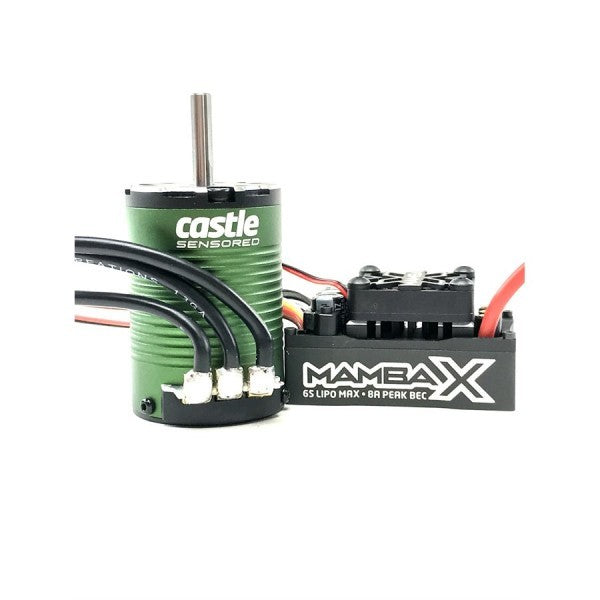 CSE010016101 Castle Creations Mamba X SCT Pro Brushless ESC, 1410-3800Kv 5mm, 25.2v Waterproof Combo