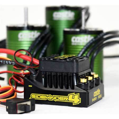 CSE010016401 Castle Creations Sidewinder 4 Brushless ESC with 1406-4600kv Sensored Motor, 010-0164-01