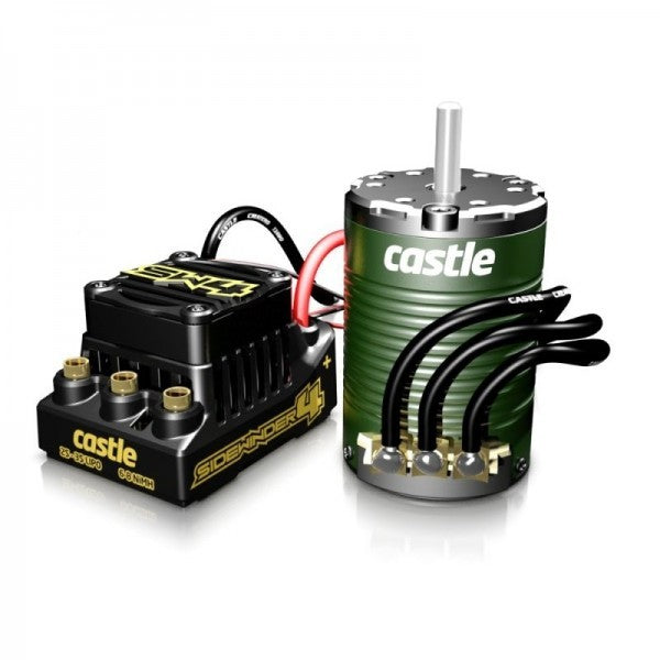 CSE010016406 Castle Creations Sidewinder 4 Brushless ESC with 1410-3800kv Sensored Motor with 5mm Shaft, 010-0164-06