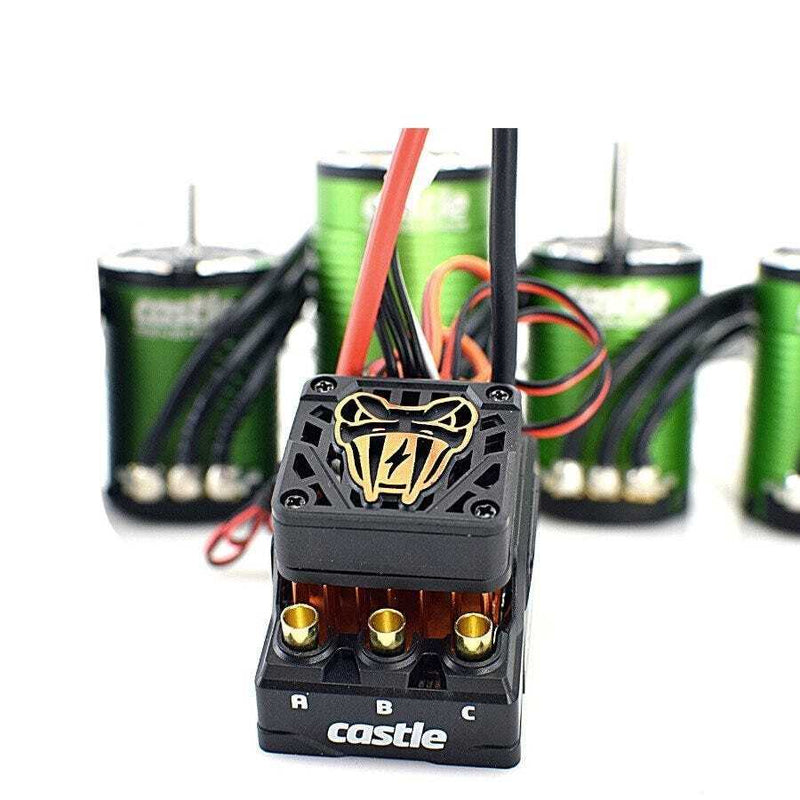 CSE010016604 Castle Creations Copperhead 10 4S Brushless Sensored ESC with 1406-7700kv Motor, 010-0166-04