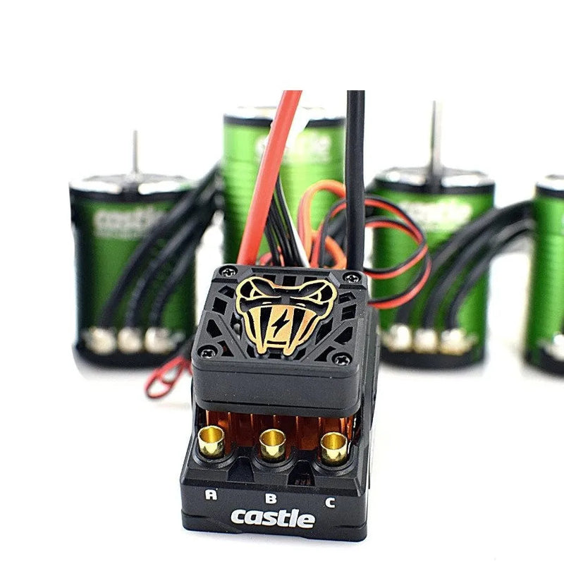 CSE010016605 Castle Creations Copperhead 10 4S Brushless Sensored ESC with 1406-1900kv Motor, 010-0166-05