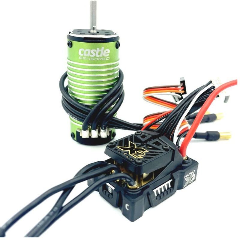 CSE010017104 Castle Creations Mamba Micro X2 2-4S Waterproof Sensored 4.0mm ESC with 1010-4400kv Motor, 010-0171-04