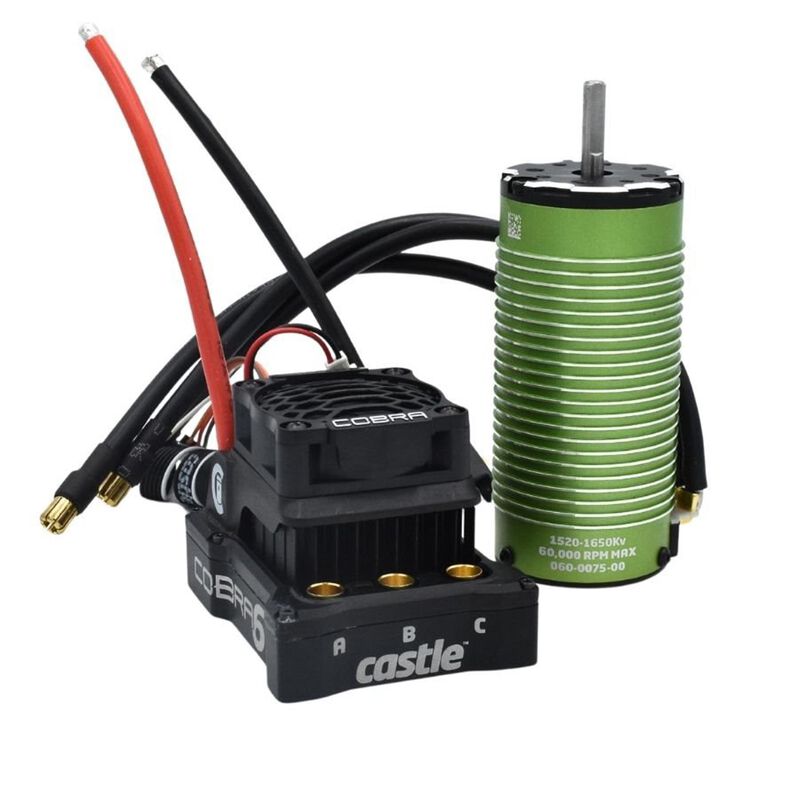 Castle Creations Cobra 6 1/6 8S ESC with 1520-1650KV Sensored Motor Combo - CSE010018404