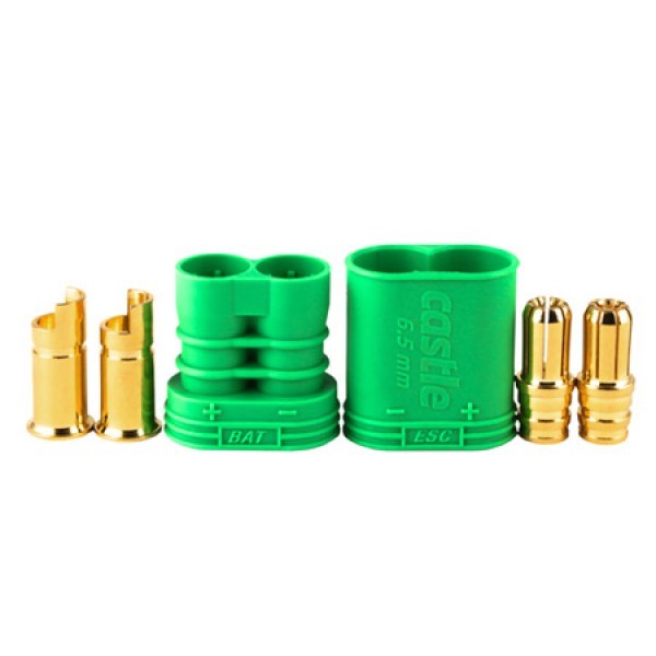 CSE011005300 Castle Creations Polarized Bullet Connector Set, 6.5mm, 010-0053-00