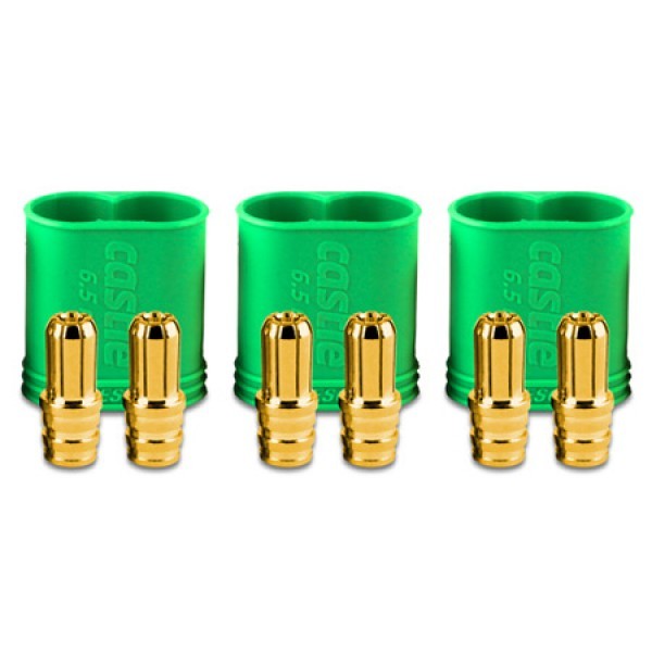 CSE011006800 Castle Creations Polarized Bullet Connectors, Male, 6.5mm, 010-0068-00