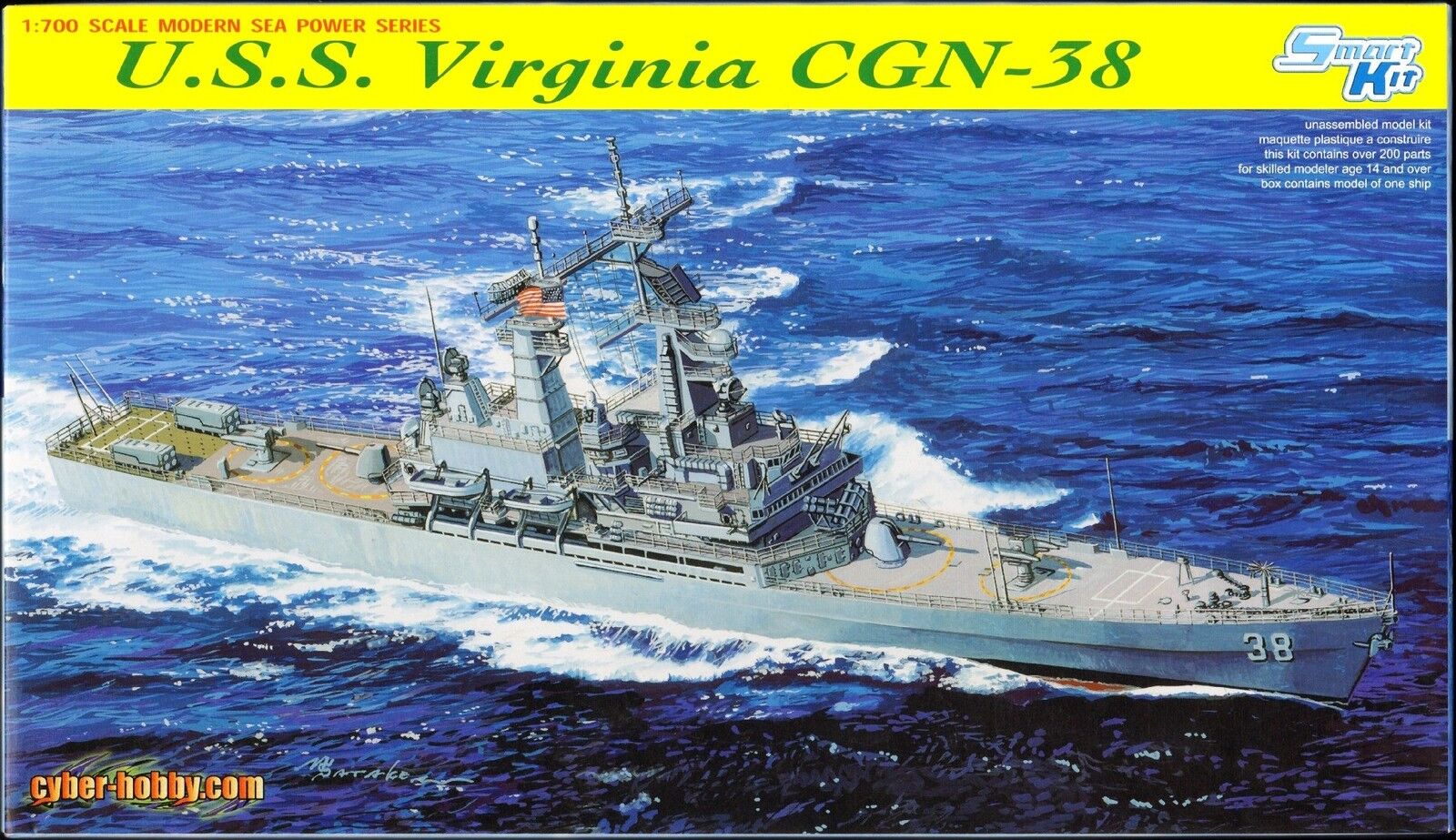 Cyber Hobby 1/700 U.S.S. Virginia CGN-38 Plastic Model Kit