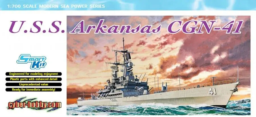 Cyber Hobby 1/700 U.S.S. Arkansas CGN-41 Plastic Model Kit
