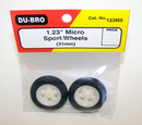 DUBRO 123MS 1.23in MICRO SPORT WHEELS (1 PAIR PER CARD) Dubro