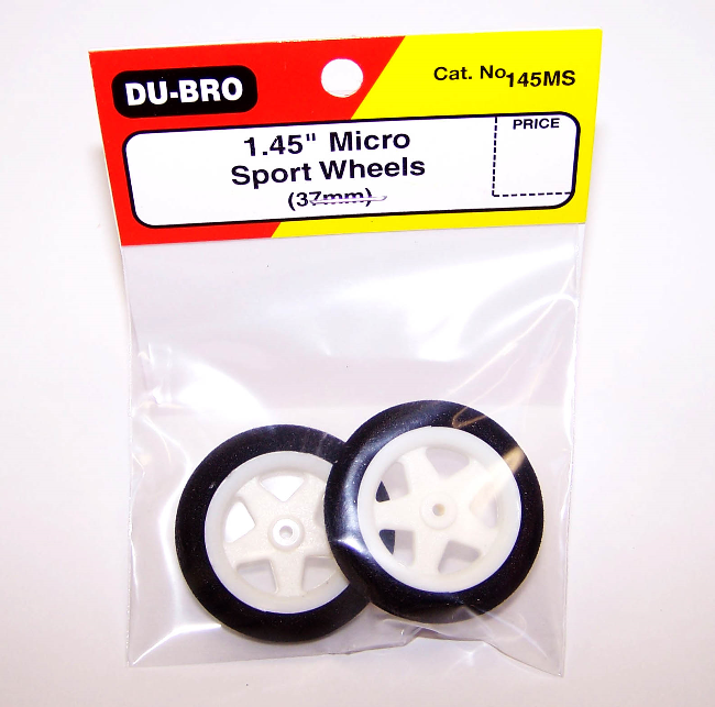 DUBRO 145MS 1.45in MICRO SPORT WHEELS (1 PAIR PER CARD)