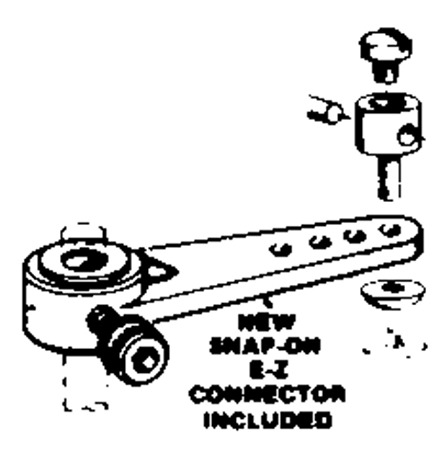 DUBRO 155 1-1/4in NYLON STEERING ARM ASSEM (1 PC PER PACK)