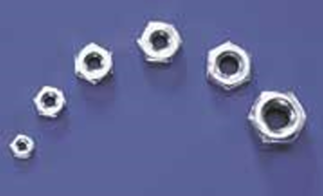 DUBRO 2105 3MM HEX NUTS (4 PCS PER PACK)