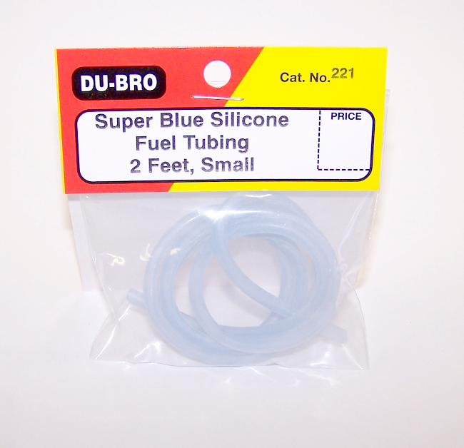 DUBRO 221 BLUE SILICONE TUBING, SMALL (2 FT PER PACK)