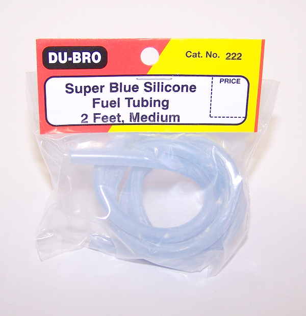 DUBRO 222 BLUE SILICONE TUBING, MEDIUM (2ft PER PACK)