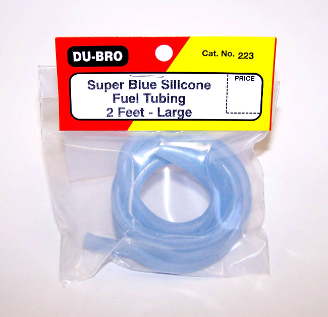 DUBRO 223 BLUE SILICONE TUBING, LARGE (2 FT PER PACK)