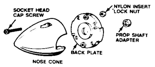 DUBRO 260 1-1/2in SPINNER, WHITE (1 PC PER PACK) Dubro