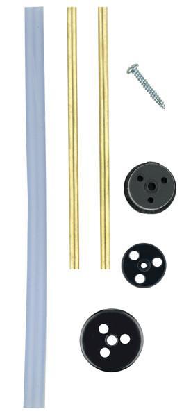 DUBRO 3360 REPLACEMENT FUEL TANK CAP & FITTINGS (2-24OZ TANKS) GLO Dubro