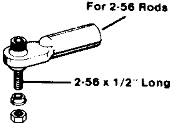 DUBRO 367 2-56 SWIVEL BALL LINK (1 PC PER PACK)