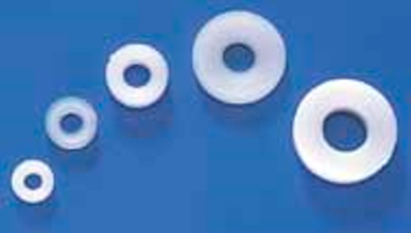 DUBRO 637 NO. 8 NYLON FLAT WASHER (8 PCS PER PACK)