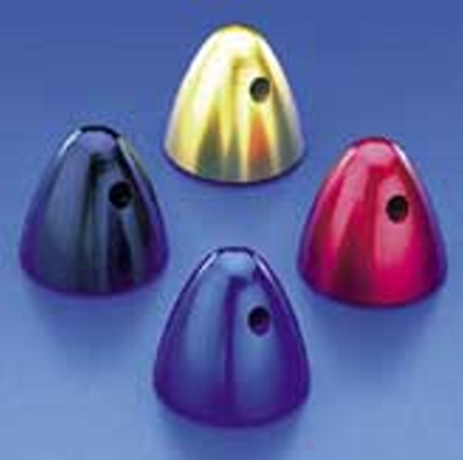 ALUM SPIN PROP NUT BLUE