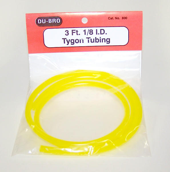 DUBRO 800 1/8in I.D. TYGON TUBING, GAS (3 FT PER PACK) Dubro