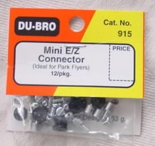 DUBRO 915 MINI E/Z CONNECTOR (12 PCS PER PACK)
