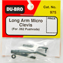 DUBRO 975 LONG ARM MICRO CLEVIS (FOR .062) BLACK Dubro