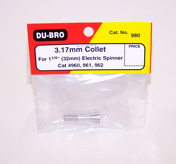 DBR980 ###DUBRO 980 3.17MM COLLET FOR 1 1/4in ELECTRIC SPINNER  (1/PKG.)(DISCONTINUED) DUBRO