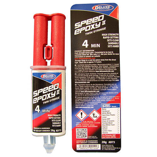 DM-AD73 Deluxe Materials Speed Epoxy II 28g Syringe [AD73] Deluxe Materials