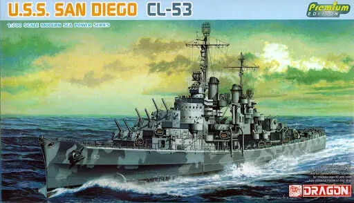 Dragon 1/700 U.S.S. San Diego CL-53 Plastic Model Kit