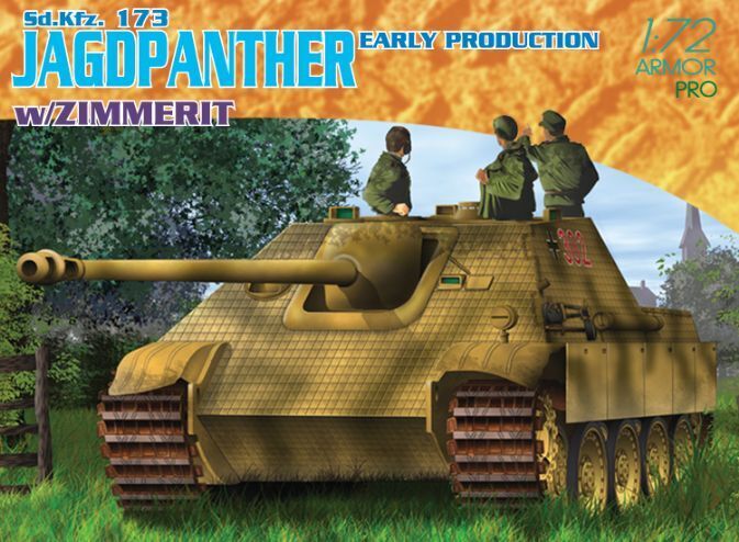 Dragon 1/72 Jagdpanther Early w/ Zimmerit Plastic Model Kit [7241]