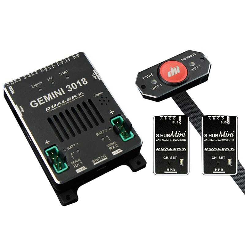 DSB21897 Dualsky Gemini 3018 Deluxe Power Supply with two S-Hub Mini PWM Convertors DUALSKY