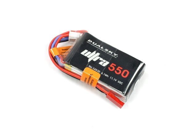 DSBXP05503ULT Dualsky 550mah 3S 11.1v 50C LiPo Battery with JST Connector