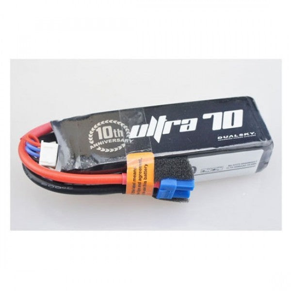 DSBXP22504ULT Dualsky 2250mah 4S 14.8v 70C Ultra 70 LiPo Battery with XT60 Connector DUALSKY