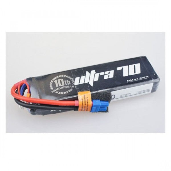 DSBXP27003ULT Dualsky 2700mah 3S 11.1v 70C Ultra 70 LiPo Battery with XT60 Connector