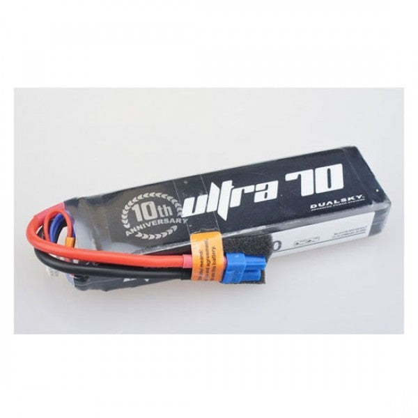 DSBXP27004ULT Dualsky 2700mah 4S 14.8v 70C Ultra 70 LiPo Battery with XT60 Connector