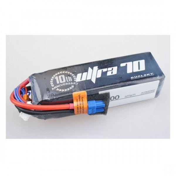 DSBXP27005ULT Dualsky 2700mah 5S 18.5v 70C Ultra 70 LiPo Battery with XT60 Connector