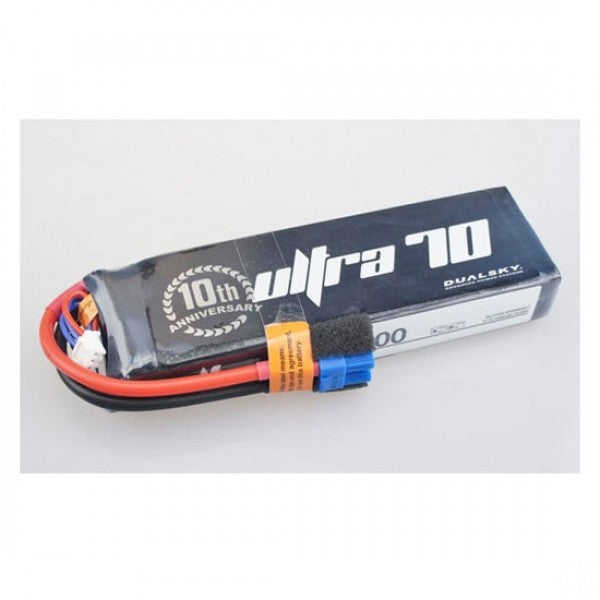 DSBXP33003ULT Dualsky 3300mah 3S 11.1v 70C Ultra 70 LiPo Battery with XT60 Connector