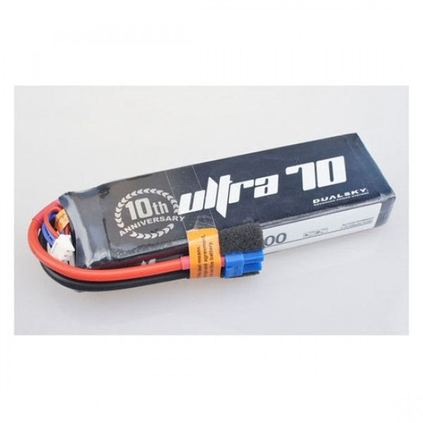 DSBXP33004ULT Dualsky 3300mah 4S 14.8v 70C Ultra 70 LiPo Battery with XT60 Connector