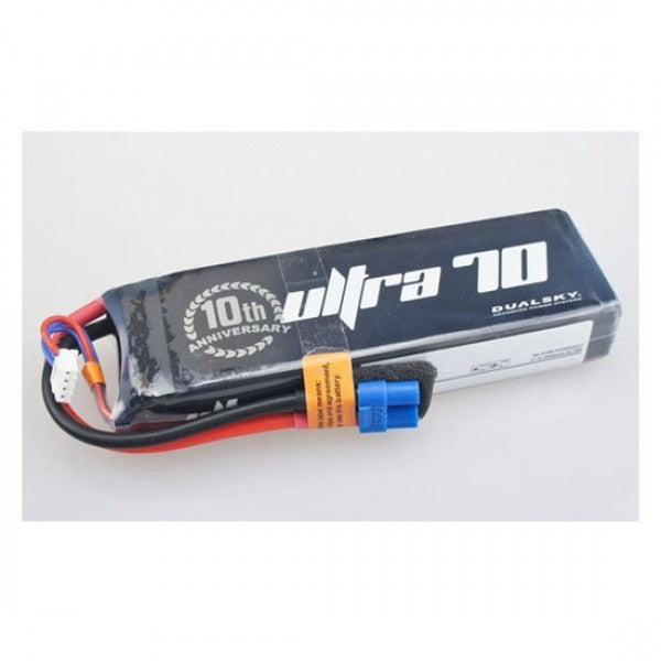 DSBXP38502ULT Dualsky 3850mah 2S 7.4v 70C Ultra 70 LiPo Battery with XT60 Connector