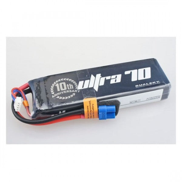 DSBXP38503ULT Dualsky 3850mah 3S 11.1v 70C Ultra 70 LiPo Battery with XT60 Connector