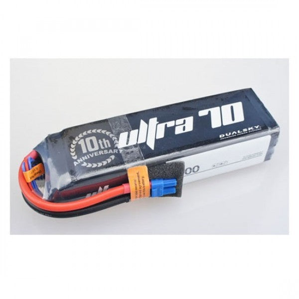 DSBXP44002ULT Dualsky 4400mah 2S 7.4v 70C Ultra 70 LiPo Battery with XT60 Connector