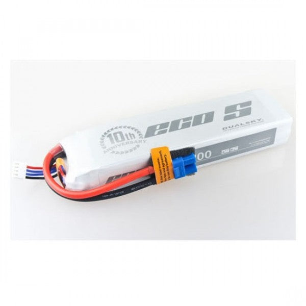 DSBXP52002ECO Dualsky 5200mah 2S 7.4v 25C ECO LiPo Battery with XT60 Connector