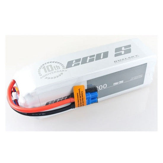 DSBXP52006ECO Dualsky 5200mah 6S 22.2v 25C ECO LiPo Battery with XT60 Connector