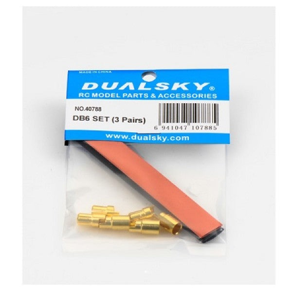 DSDB6SET Dualsky 6.0mm Bullet Connectors, 3 pairs DUALSKY